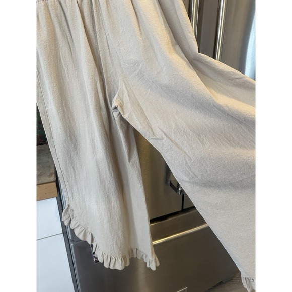 Gouchos Emery Rose SzS 100%cotton Tan Wide Leg Zand Waist Band 3.5 I 23 L32 NICE - Picture 7 of 11